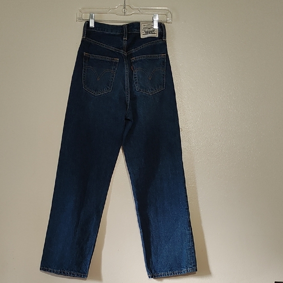 Levi's Dark Ribcage Straight Jeans size 24 - Picture 3 of 6